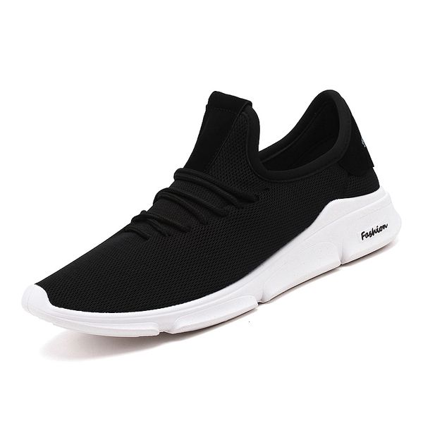 

dress shoes breathable mesh casual trainers summer walking footwear men ankle length sneakers big size 39- 44 p4yl, Black