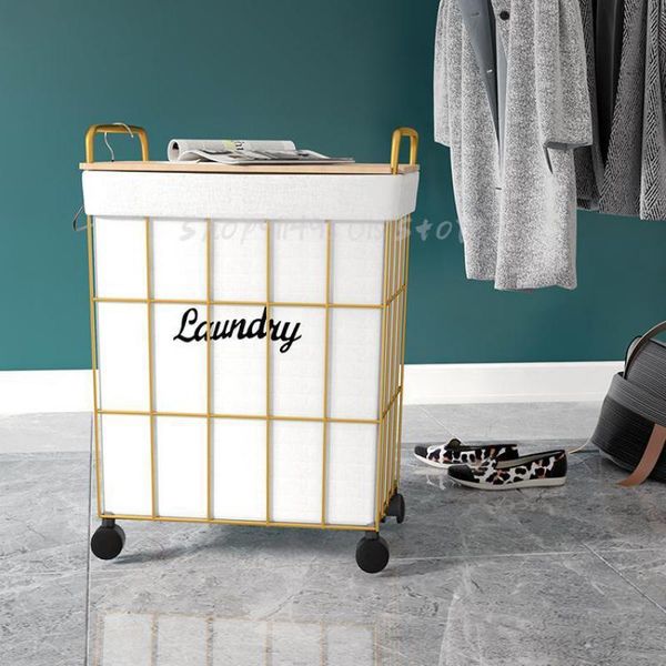 

laundry bags dirty clothes basket simple household toy storage artifact bathroom iron bucket