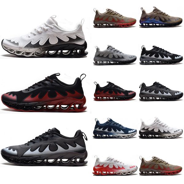 

viale lightweight men's mesh running shoes mens breathable sneakers triple black white grey brown shock absorbing blade warrior trainer
