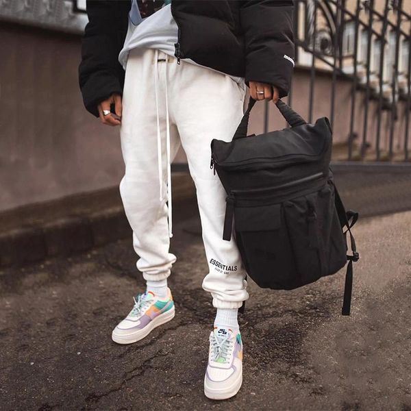 

men's pants original sportswear jogger reflective black grey embroidered men 1:1 fleece solid for women jogging