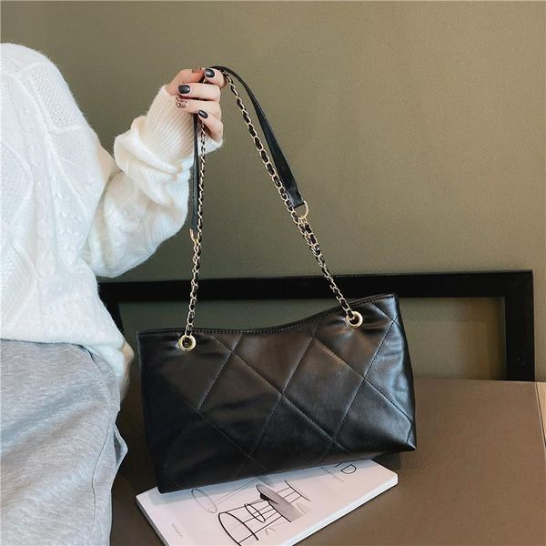 

shoulder bag large-capacity simple tote rhombic portable messenger evening bags