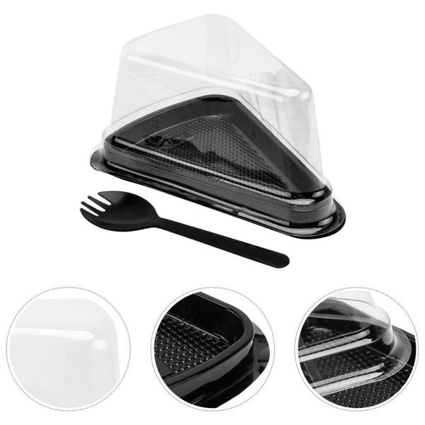 

gift wrap 1 set of mousse cake box dessert packing boxes triangle (black)
