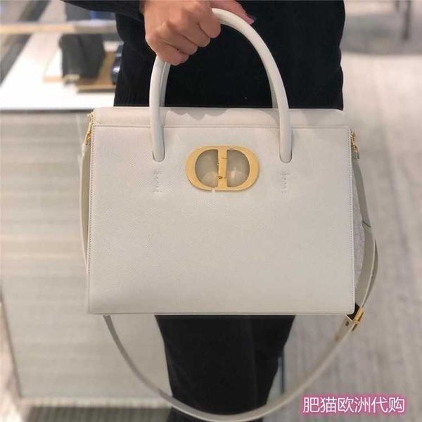 

grey cow leather shoulder bag gold cd letter tote messenger women's abay handbag