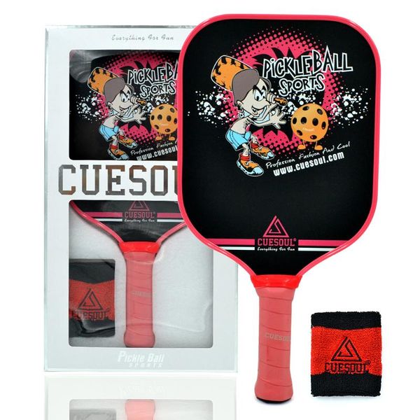 

table tennis raquets cuesoul carbon fiber 7.7oz. performance pickleball power paddle pink