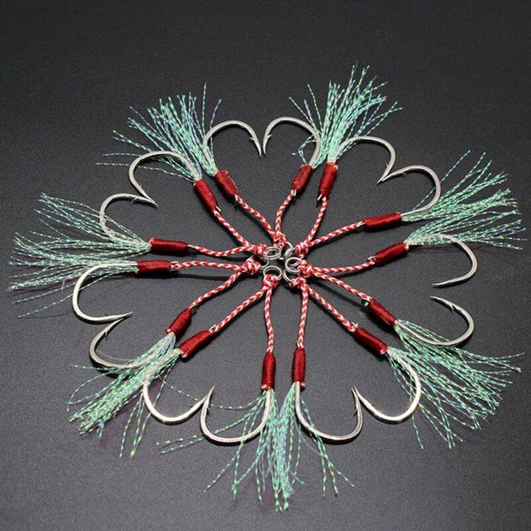 

durable double fishing hook portable assist jig with barb accessory psen999 hooks