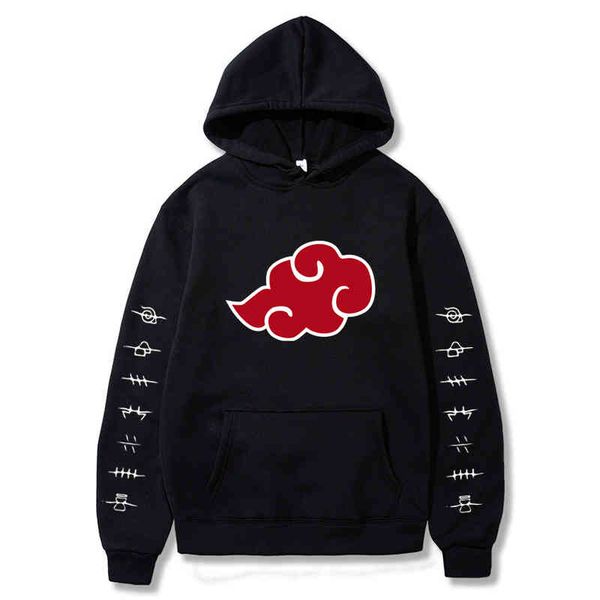 

men anime hoodies sweatshirts women hoodie print hooded sweatshirt spring autumn pullover streetwear boy hoody, Black