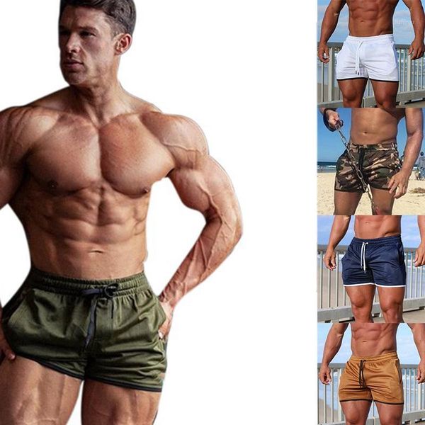 

fitness shorts fashion breathable quick dry jogging camouflage sports pants beach men's, White;black