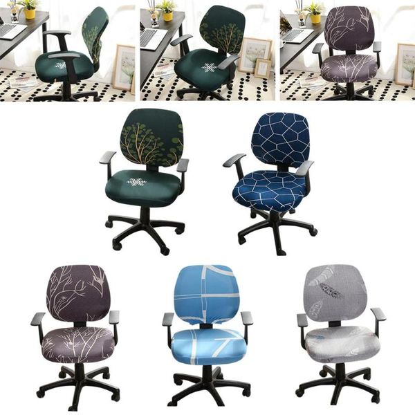 

chair covers computer office cover split protective stretchable desk task universal rotating slipcover