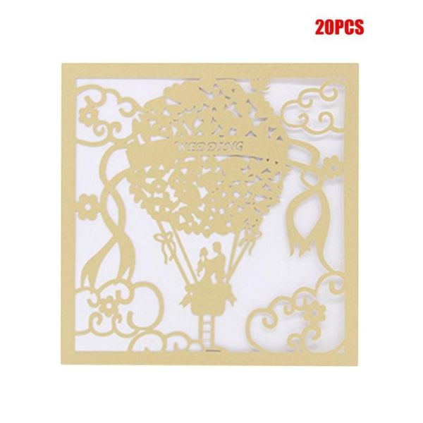 

greeting cards 20pcs/set beautiful luxurious wedding decoration supplies hollow out lace engagement party invitation