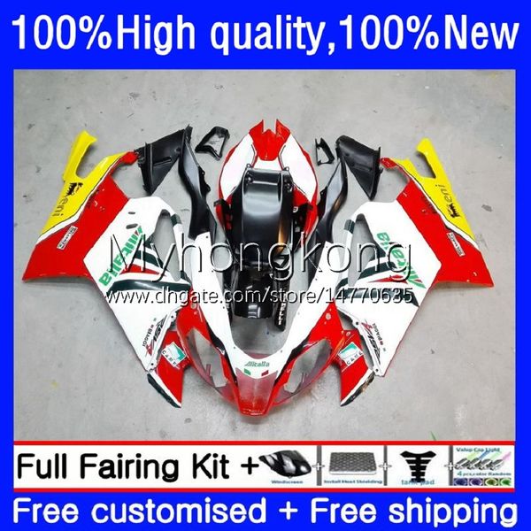 Cisim için Aprilia RSV 1000 R 1000R RSV1000R RV60 Mille 03-06 Kaporta 9NO.179 RSV1000RR RSV1000 03 04 2005 2006 RSV-1000 R RR 2003 2004 05 06 Beyaz Kırmızı Sıcak OEM Fuarlar Kiti