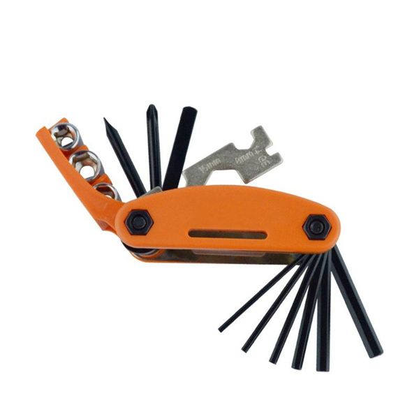 

tools ztto mountain bike multi-purpose folding tool, multi-function repair portable tire tool set