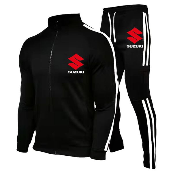 

men s 2-piece set full zipper pattern sportswear print street casual long sleeve breathable soft wicking, Gray