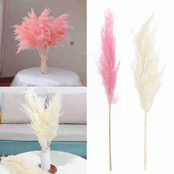 

decorative flowers & wreaths 1 pc natural dried reed flower bouquet artificial pink pampas grass fake plant decoration for home wedding d c8