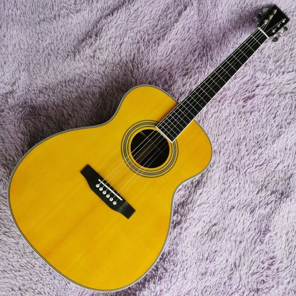 

high-profile 40-inch om style black finger folk acoustic guitar
