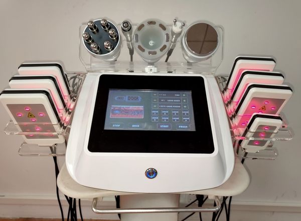 

6 in 1 spa salon face lifting radiofrequency rf cavitation slimming lipo laser vacuum cavitation system