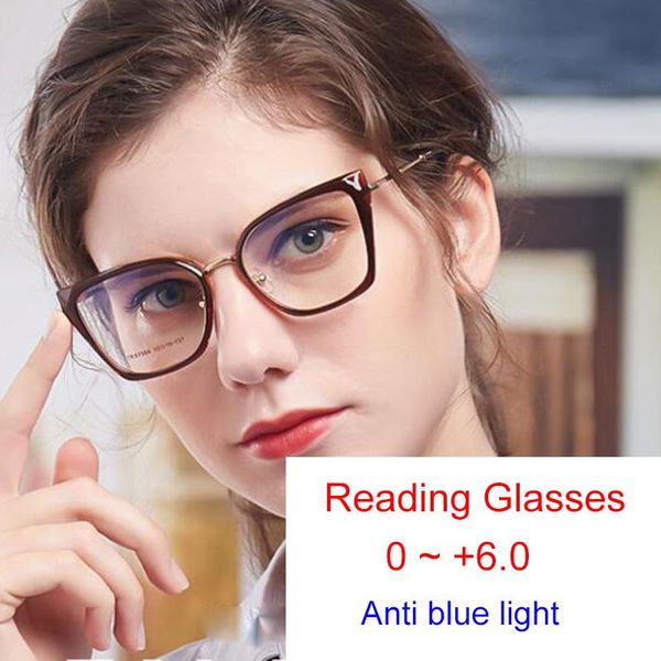 Óculos de Grau Quadrado Transparente Feminino Antirreflexo Óculos de Leitura Luz Azul Designer de Luxo Óculos Ópticos Vermelhos Armação Óculos de Sol