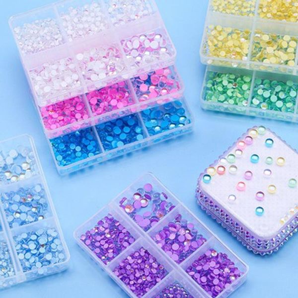 

nail art decorations semi-round beads crystal glass mermaid jewelry rhinestone, Silver;gold