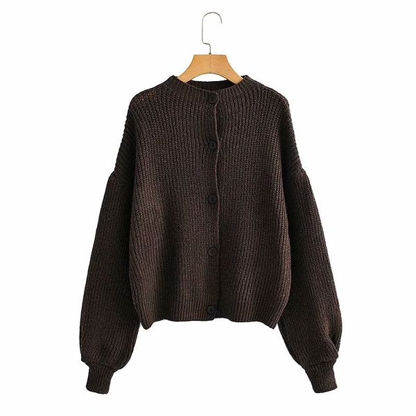 

sweaters female french loose outer wear lazy long sleeve single-breasted knit cardigan korean style simple women's sweater, White;black
