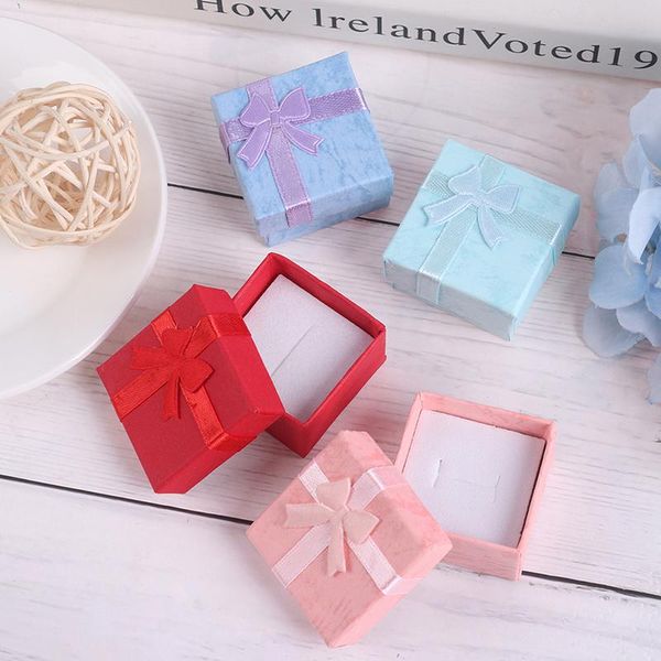 

gift wrap 10 pieces/set jewelry box necklace earring ring paper bow tie wedding party
