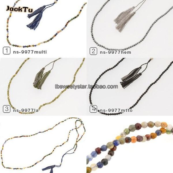 

women multi color party handmade fashion long necklace jewelry chains, Silver