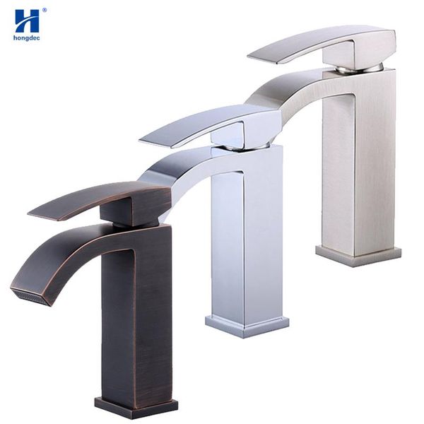 

bathroom sink faucets hongdec single handle waterfall basin tap faucet
