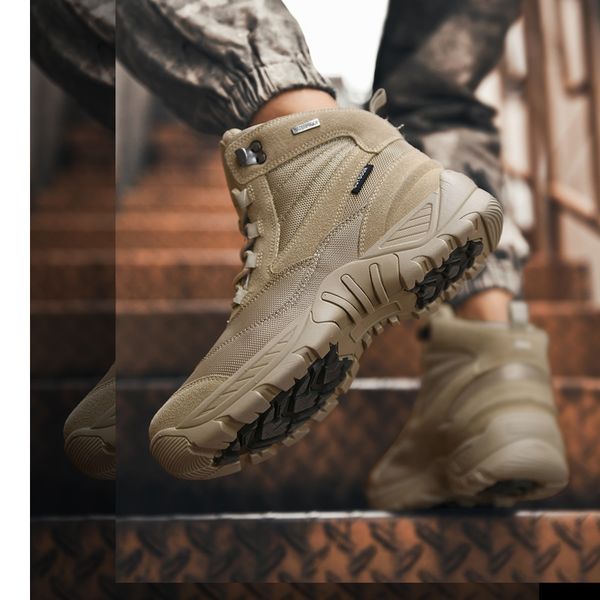 

winter boots men martens boots genuine leather men ankle boots punk motorcycle male shoes thick heel winter shoes, Black