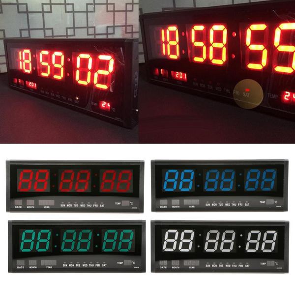 

wall clocks digital large digits led desk clock with calendar temperature us