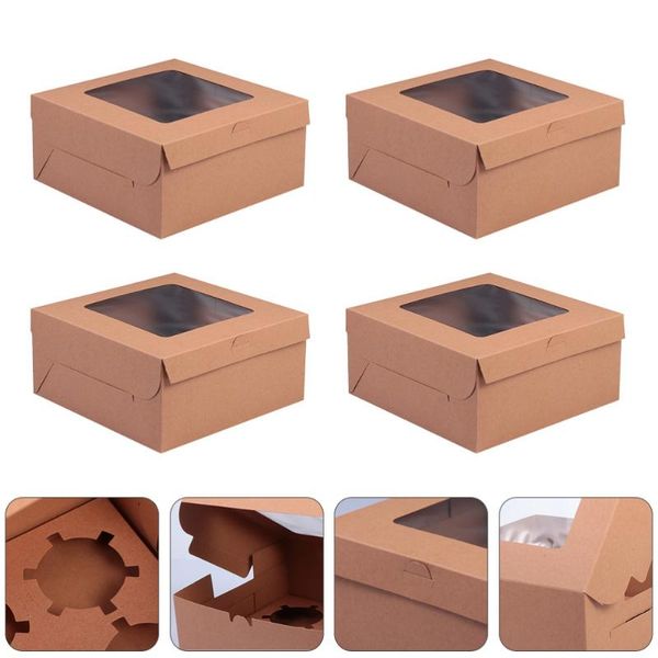 

gift wrap 20pcs cupcake boxes paper cookies storage for party (assorted color)