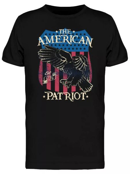 

American Theme Patriotism Men's Tee -Image by Shutterstock, White;black