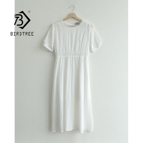 

summer women's korean style vintage patchwork solid midi high waist a-line elegant short puff sleeve o neck dress d13920x 210416, Black;gray