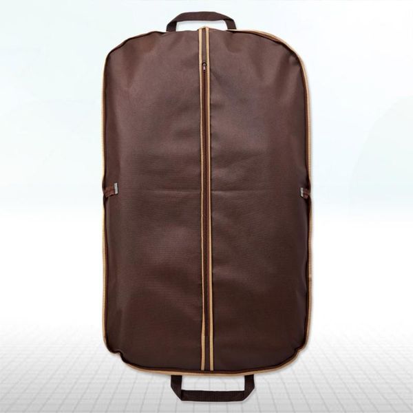 

clothing & wardrobe storage winter clothes dust cover bag garment formal dress zip portable dust-proof hanging travel pouch size (coffee)