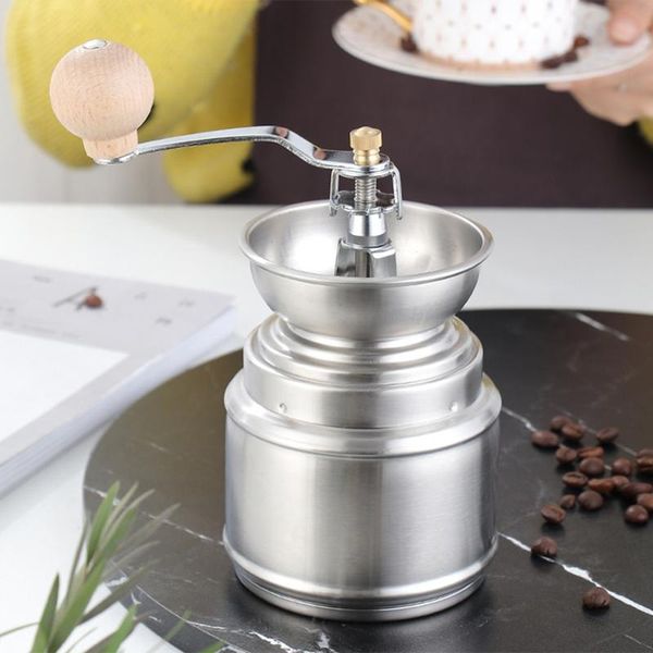 

manual coffee grinders sv-manual grinder stainless steel retro spice mini burr mill wheel machine