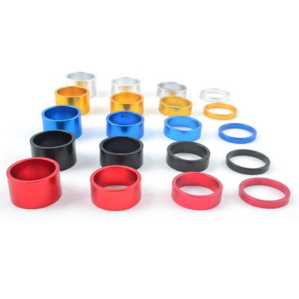 

tools 4pcs/set 5/10/15/20mm aluminum alloy headset stem spacer mtb 28.6mm fork washer cap for road bike cycling