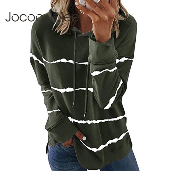

women long sleeve striped hoodies casual harajuku loose sweatshirts spring vintage ladies simple pullovers 210416, White;black