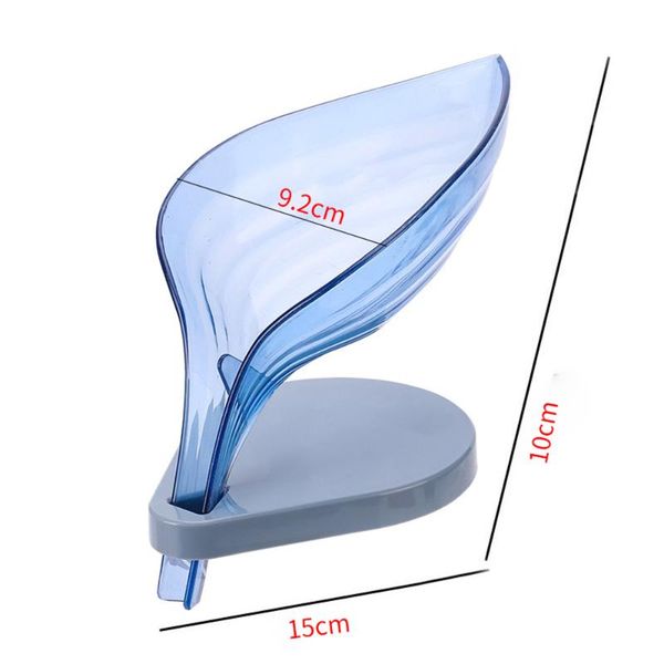 

bathroom storage & organization plastic soap holder self draining soaps box drainage for leaf shape w/suction cup 1pc 15*10*9.2cm