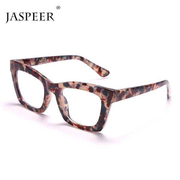 

fashion sunglasses frames square transparent glasses women retro leopard frame optical prescription spectacles vintage eyeglasses, Black