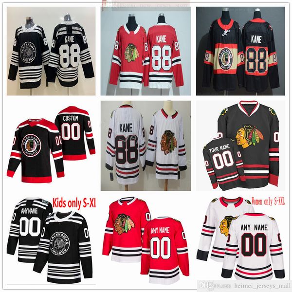 

custom 2021 men women youth kids hockey chicago blackhawks chris chelios kirby dach brandon saad eddie olczyk adam boqvist corey crawford je, Black;red