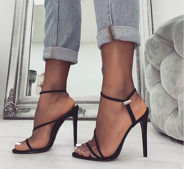 

high heels summer gladiator sandals platform pumps shoes peep toe thin heel women party wedding sexy, Black