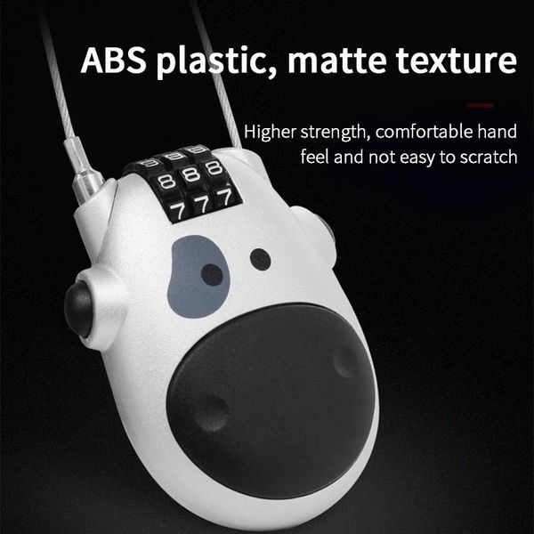 

bike locks 80cm steel wire lock anti-theft code compact size high security bicycle padlock 3 digit password