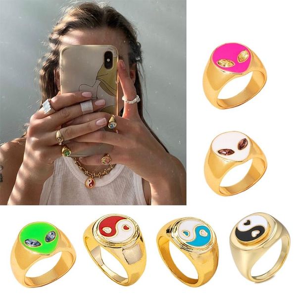 

wedding rings ins simple fashion love ring female european and american retro street style personality design male c1fc, Slivery;golden