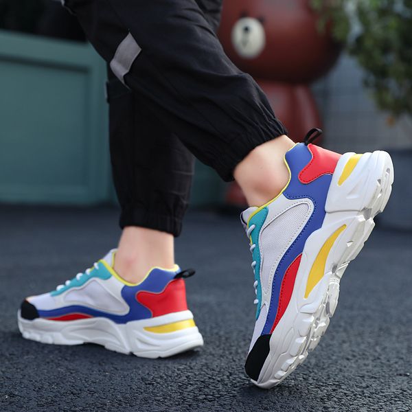 

2021 summer casual women mens running shoes fashion student outdoor sports sneakers red grey blue size 38-46 code 49-0305
