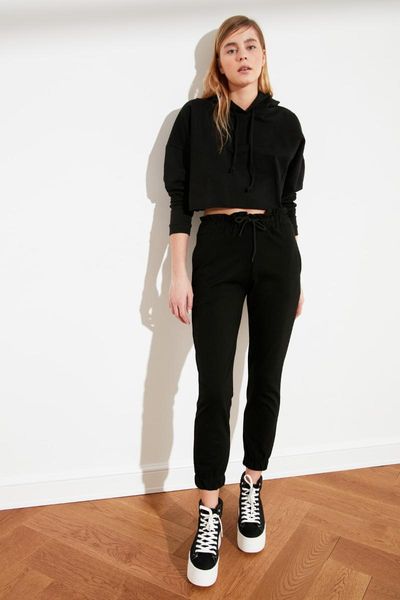 

running pants trendyol paperbag knit sweatpants twoss21ea0014, Black;blue