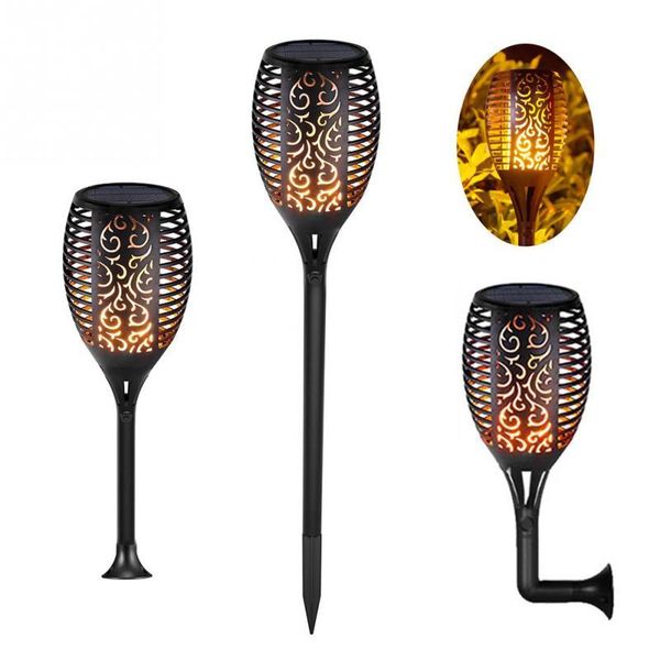 

waterproof solar light on off button lamp garden torch pathway lawn outdoor spotlight decoration flickering flame dancing lamps