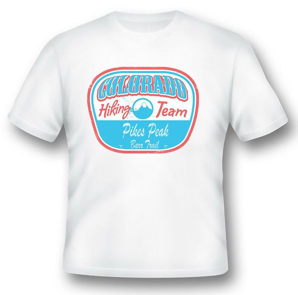 

hiking team pikes peak barr trail black or white tee shirt, White;black