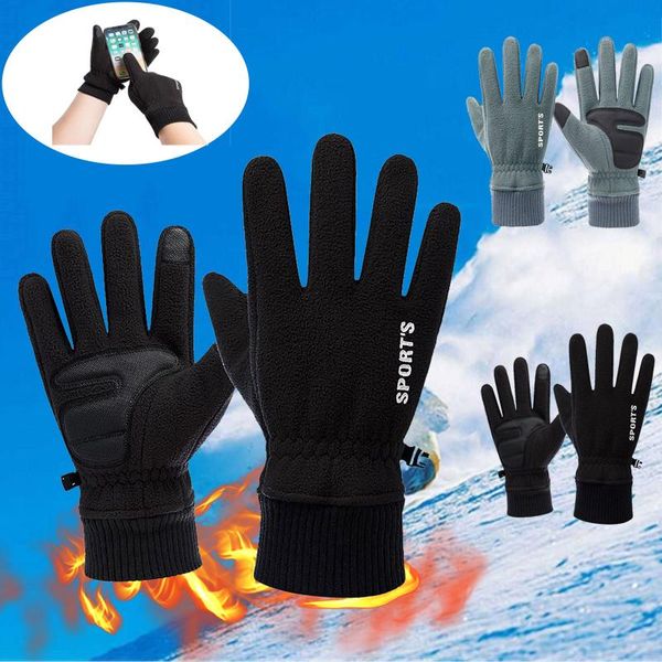 

ski gloves men women winter warm windproof thermal screen mittens telefingers motorcycle autumn bike #38