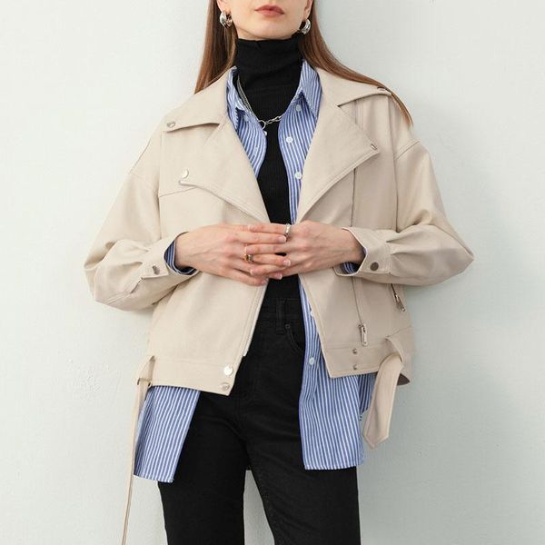 

women's jackets motorcycle leather suit collar pu jacket short coat, Black;brown