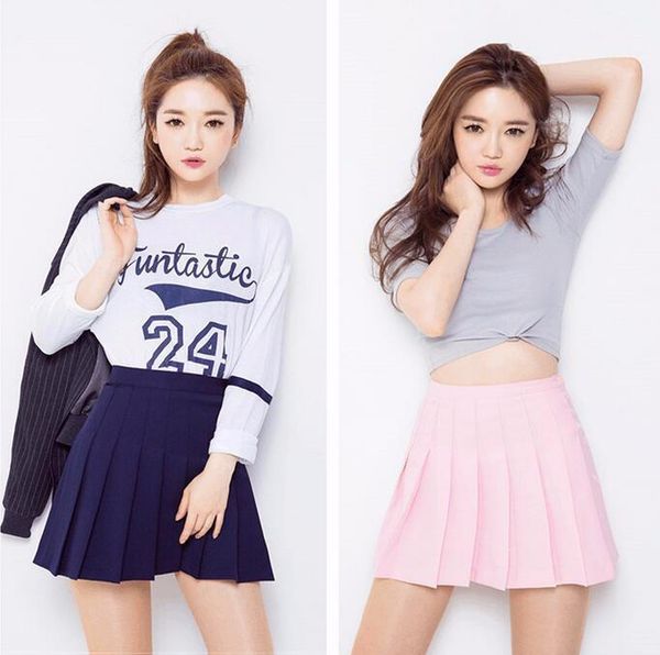 

skirts summer high waist slim short skirt college students wind code, Black