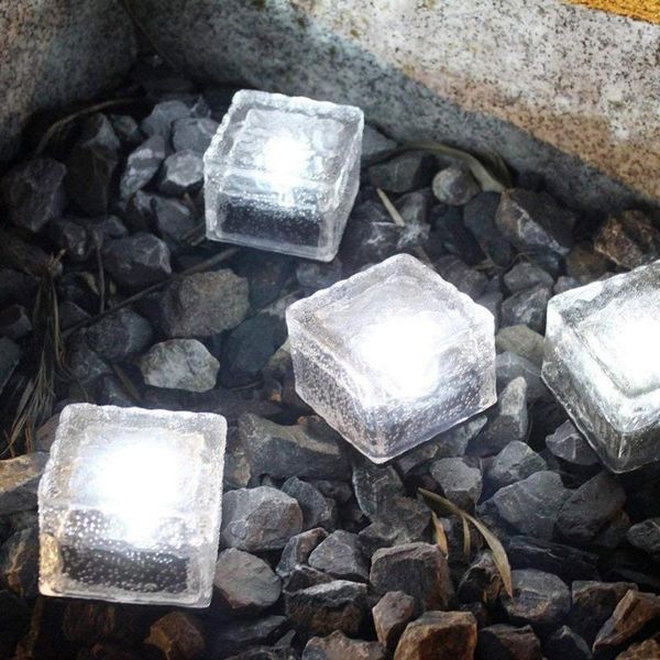 

solar lamps glass brick light ice cube led lights crystal stone lamp garden courtyard pathway patio pool decorative christmas
