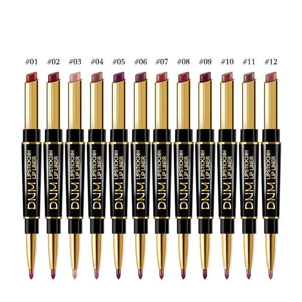 

lip pencils double-headed liner pearlescent matte lipstick pen waterproof non-stick cup long lasting moisturizing pigment makeup pencil