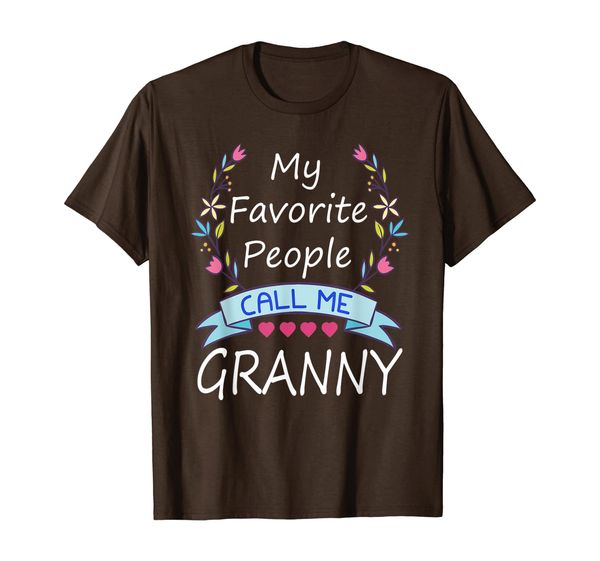 

my favorite people call me granny shirt grandmother gift, White;black